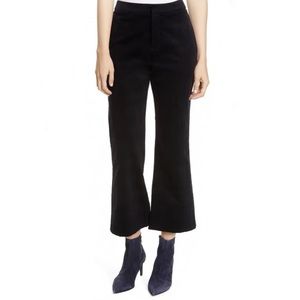 New Joie Duke High Waist Crop Kick Flare Corduroy Pants (Midnight Blue) Size 00